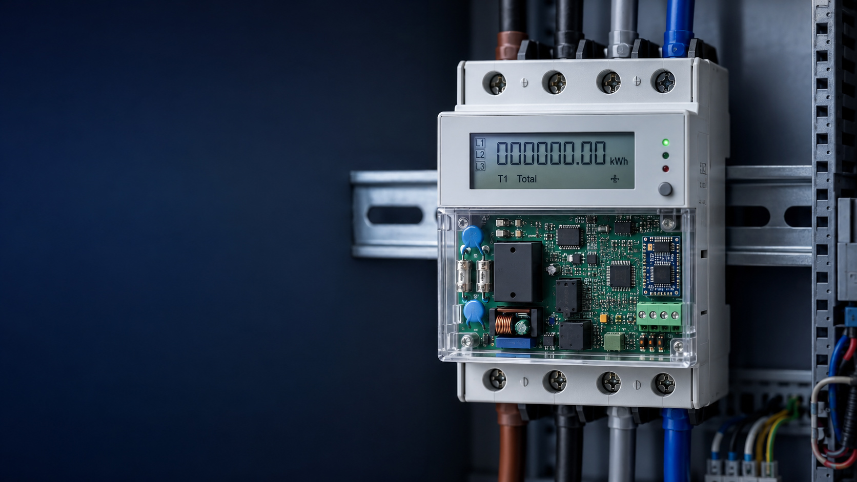Three-phase smart energy meter